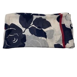 Dana Buchman‎ Women's Floral Square Scarf Shawl Wrap Blue red white